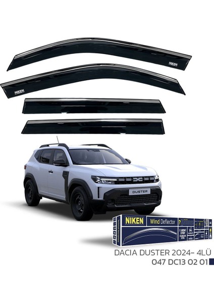 Renault Duster 2024 - Kromlu Cam Rüzgarlığı 4lü