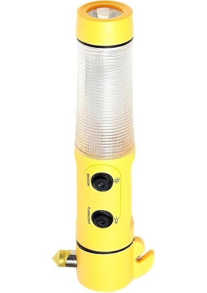 Imdat Çekici Çok Amaçlı Cam Kırıcı Kemer Kesici El Fenerli Mıknatıslı Kırmızı Fasılalı Işık