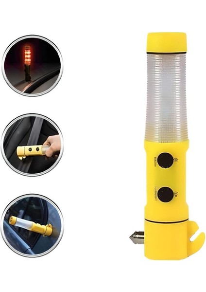 Imdat Çekici Çok Amaçlı Cam Kırıcı Kemer Kesici El Fenerli Mıknatıslı Kırmızı Fasılalı Işık fırsatları