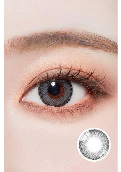 FRESHSHOW Luxury Platinum/ Hareli Renkli Gri Göz Kirpik Lens / Yıllık 1 Adet