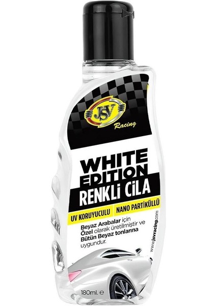 Racing White Edition Beyaz Renkli Cila 180 ml Beyaz Boyalı Araçlara