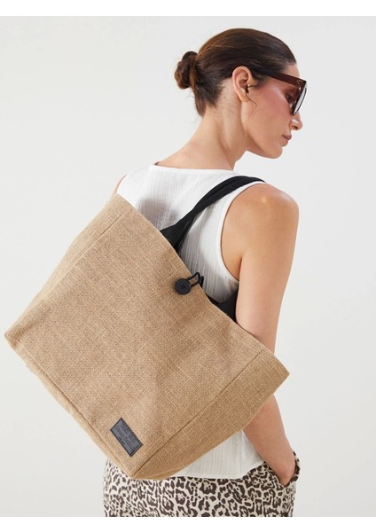 Lcw Accessorıes Kahverengi Kadın Hasır Plaj Çantası modelleri