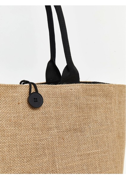 Lcw Accessorıes Kahverengi Kadın Hasır Plaj Çantası