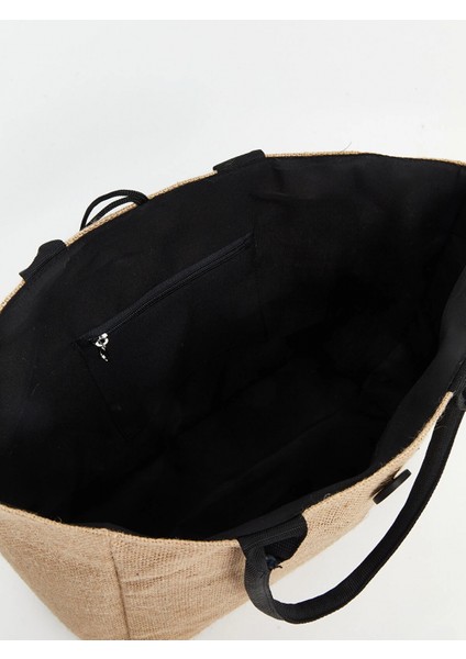 Lcw Accessorıes Kahverengi Kadın Hasır Plaj Çantası