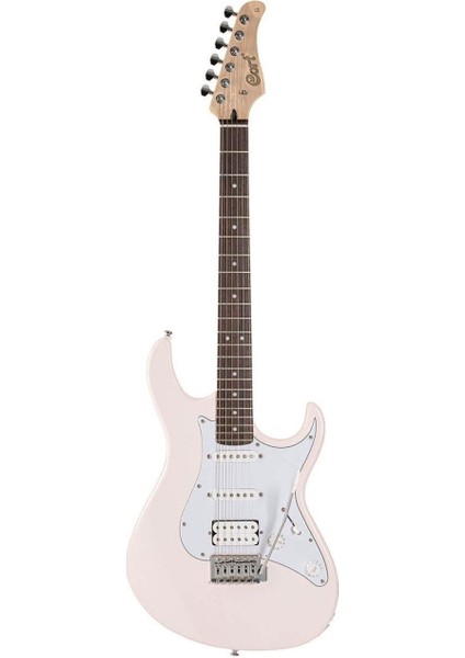 Elektro Gitar, Pastel Pembe, Power Sound (H-S-S)