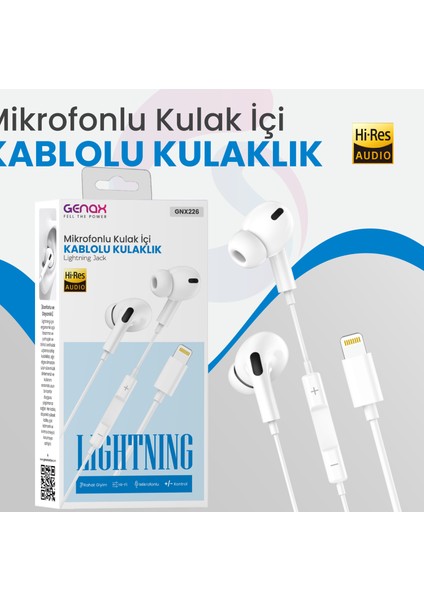 iPhone 11 / 12 / 13 Pro / 14 Uyumlu Slikonlu Lightning Kulaklık fırsatları