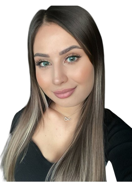 FRESHSHOW Luxury Turkuaz / Hareli Renkli Mavi Göz Kirpik Lens / Yıllık 1 Adet indirimleri