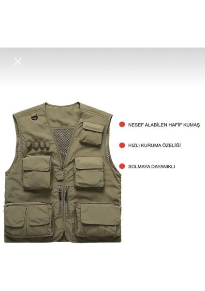 Taktik Çok Cepli Avcı ve Balıkçı Yeleği (Kalıp Dar Lütfen Üst Beden Sipariş Ediniz) modelleri