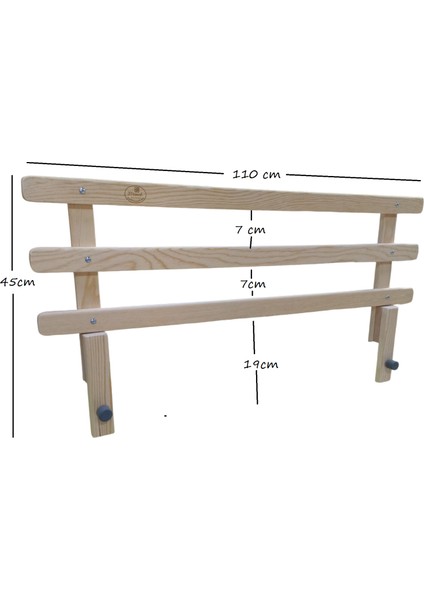 Doğal Ahşap Bebek Çocuk Yatak Koruma Bariyeri Korkuluk Beşik Korkuluğu 110 X45 fiyatları