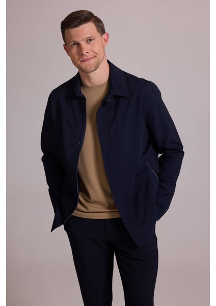 Erkek Lacivert Regular Fit Gömlek Yaka Yazlık Mont fırsatları