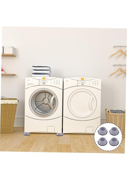 4 Adet Buzdolabı Çamaşır Bulaşık Makinesi Ayak Pedi Titreşim Önleyici Stoper Yükseltici