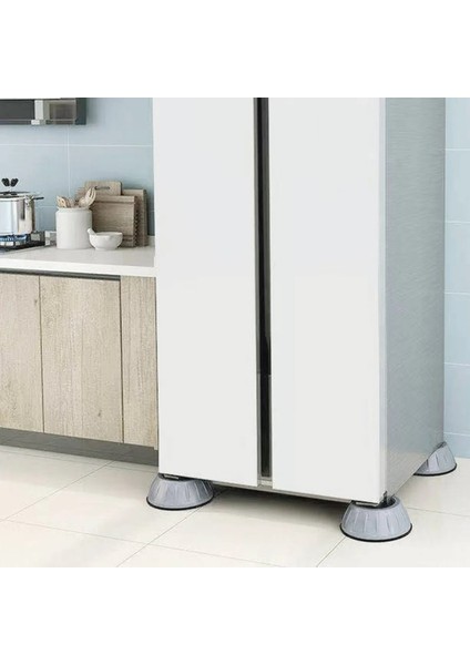 4 Adet Buzdolabı Çamaşır Bulaşık Makinesi Ayak Pedi Titreşim Önleyici Stoper Yükseltici