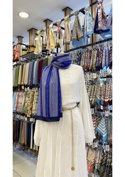 Çizgi Yuvarlak Şal