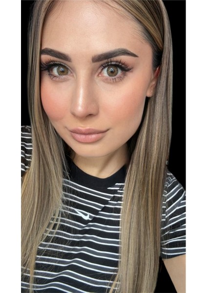 FRESHSHOW Luxury Cool Hazel / Hareli Renkli Ela Göz Kirpik Lens / Yıllık 1 Adet fiyatları