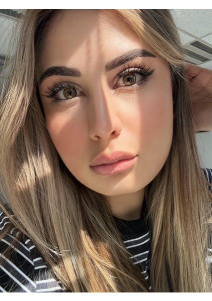 FRESHSHOW Luxury Cool Hazel / Hareli Renkli Ela Göz Kirpik Lens / Yıllık 1 Adet