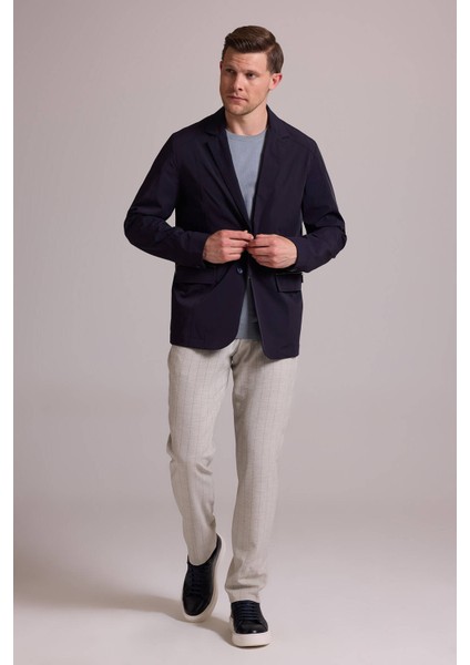Erkek Lacivert Regular Fit Yazlık Ceket Mont fırsatları