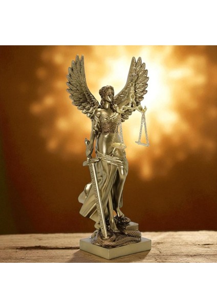 KuzeyTacı Adaletin Kanatları – Themis Heykeli Şık Orta Çağ Dekoratif Vip