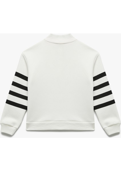 Şardonlu Uzun Kollu Fermuarlı Yarım Balıkçı Yaka Oversize Sweatshirt fiyatları