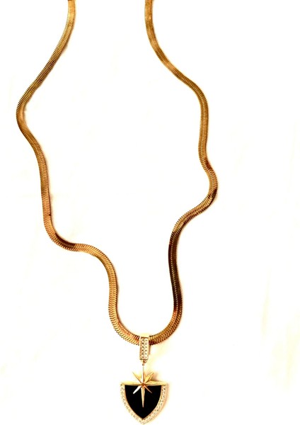 Çelik Italyan Zincir Siyah Kolye fiyatları