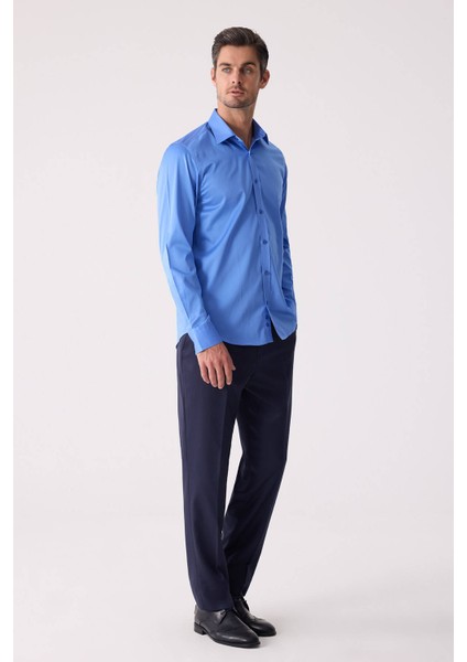 Erkek Parlament Slim Fit Saten Gömlek indirimleri