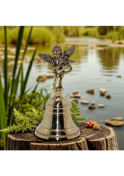 Melek Figürlü Antik Dekoratif Masa Zili