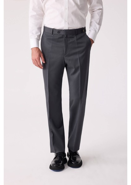 Erkek Füme Klasik Kumaş Pantolon