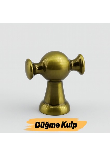 Kulp Düğme Tek Vidalı Çekmece Kulbu Kulpları Mutfak Mobilya Dolabı Dolap Kulpu Antik Sarı