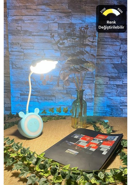 Şarjlı Dokunmatik LED Masa Lambası – 3 Kademeli Işık Renk Seçeneği (3000K/4500K/6500K), Ayarlanabilir Parlaklık Dimmer, 1200 Mah Batarya, USB Type-C Şarj, Taşınabilir Okuma ve Çalışma Işığı fiyatları