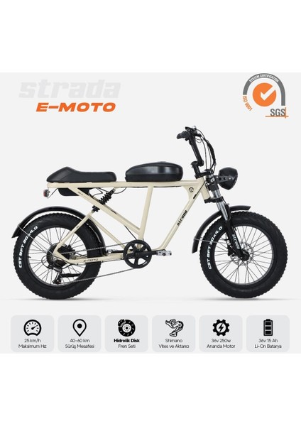 E-Moto 20 Jant Fatbike Elektrikli Bisiklet