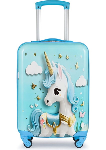 Ultra Light Su Yeşili Kız Çocuk Valizi BLK06 09