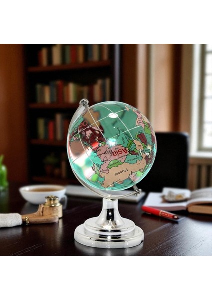 Şeffaf Cam Küre Masa Üstü Dünya Küresi – Modern Tasarım Vip