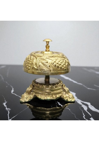 Pirinç Masa Üstü Çan Şık Dekoratif Ev Ofis Dizayn Vip