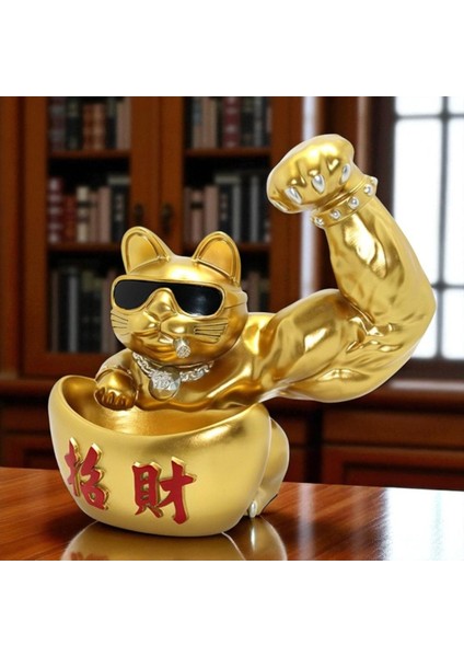 Goldflex Kitty – Gücün ve Şansın Altın Hali Eğlenceli Dekoratif Vip