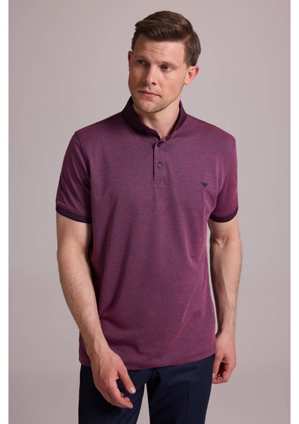 Erkek Mürdüm Regular Fit Merserize Polo Yaka T-Shirt fiyatları