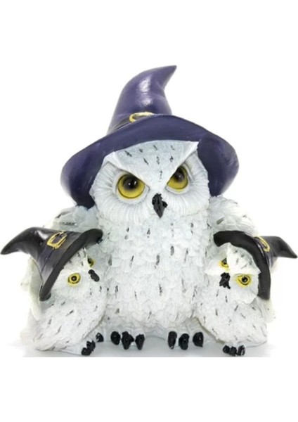 KuzeyTacı Büro Ev Ofis Dekoru Için Polyester Baykuş Ailesi Biblosu