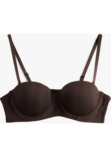 Rahat Kalıp Kaplı Dolgulu Balenli Push Up Sütyen