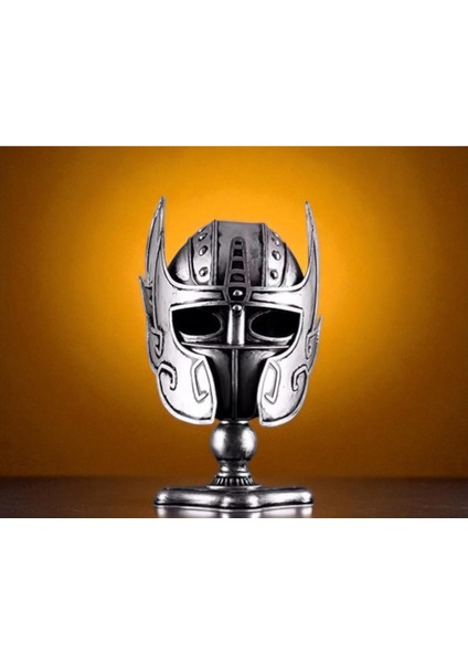 KuzeyTacı Antik Savaş Miğferi Figürü Metal Dekoratif Orta Çağ Tasarımı Vip