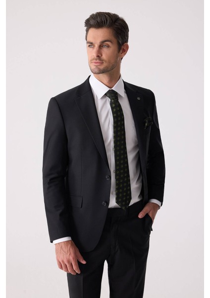 Erkek Siyah Slim Fit Takım Elbise fiyatları