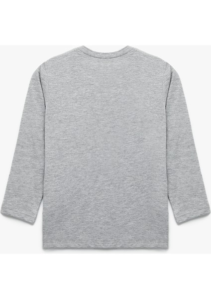 Dinozor Baskılı Uzun Kollu Bisiklet Yaka Tişört fiyatları