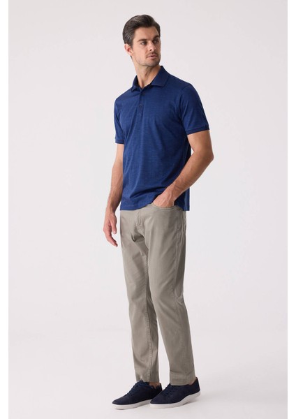 Erkek Lacivert Regular Fit Merserize Polo Yaka Tişört fırsatları