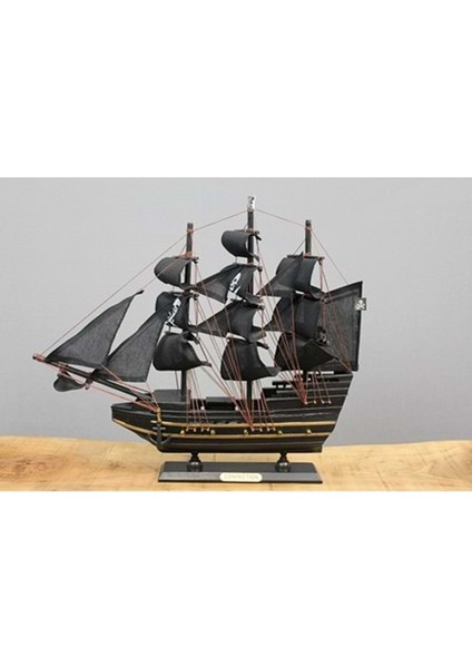KuzeyTacı Ahşap Korsan Gemisi Mat Siyah Vip Dekoratif Özel Tasarım