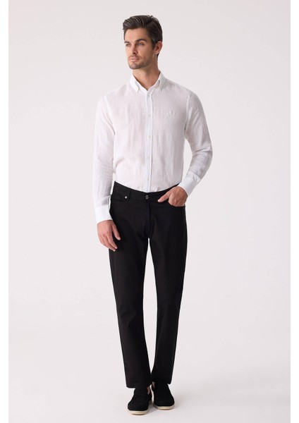 Erkek Siyah Slim Fit Üst Cep Kanvas Pantolon fiyatları