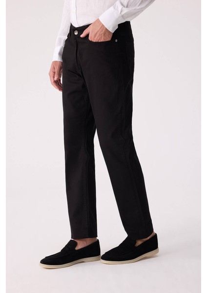 Erkek Siyah Slim Fit Üst Cep Kanvas Pantolon fırsatları
