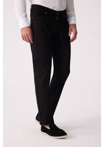 Erkek Siyah Slim Fit Üst Cep Kanvas Pantolon indirimleri