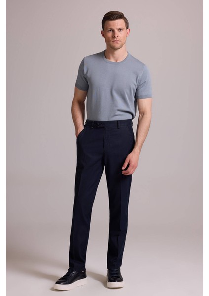 Erkek Lacivert Tensel Yazlık Yan Cepli Kot Pantolon