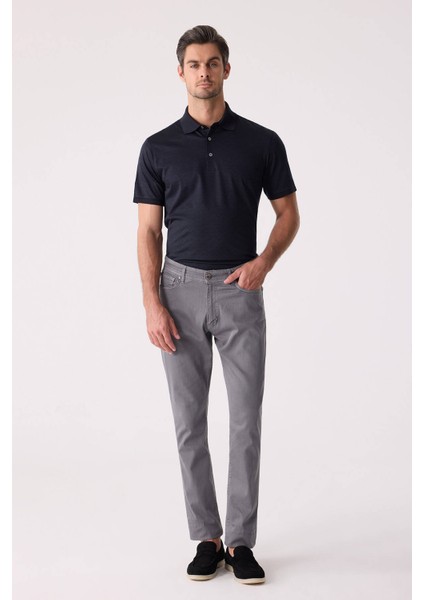 Erkek Koyu Gri Slim Fit Üst Cep Kanvas Pantolon fırsatları
