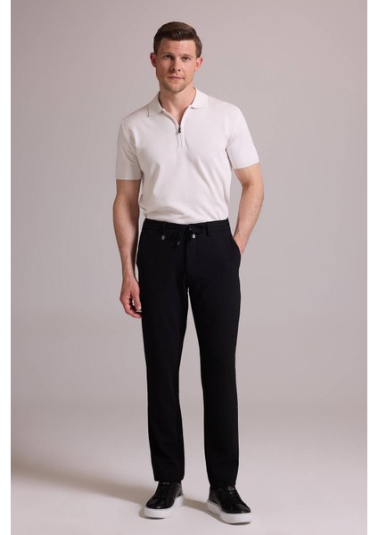 Erkek Siyah Slim Fit Yan Cepli Jogger Pantolon modelleri