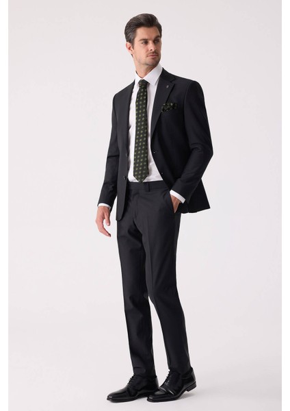 Erkek Siyah Slim Fit Takım Elbise fırsatları
