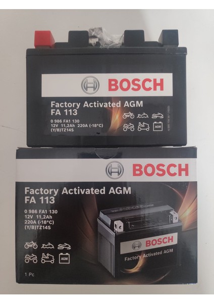 M6017 Honda VFR1200F 2010 2014 Uyumlu YTZ14S-BS Akü Bosch YTZ14