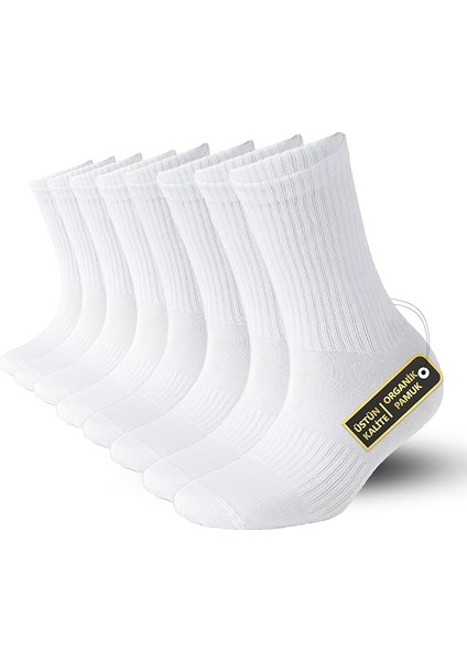 Unisex 6 Çift Tenis Çorabı Erkek Tenis Çorabı Kadın Tenis Çorabı Beyaz Tenis Çorabı 38-44